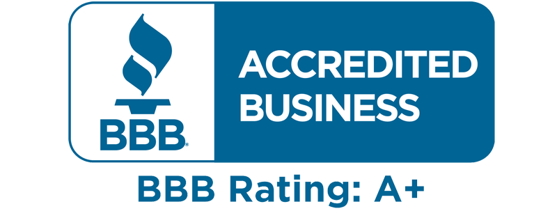 BBB Accreditation Seal with an A+ ranking